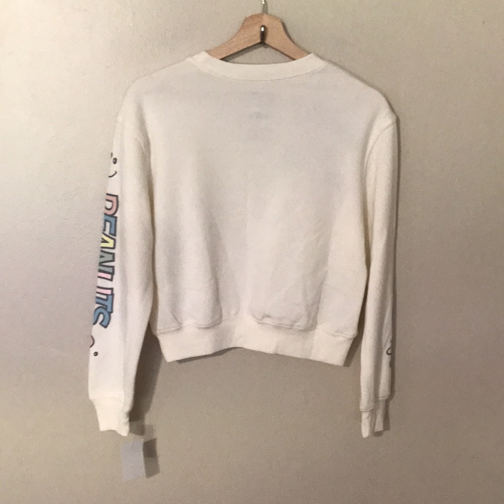 NEW Peanuts "Snoopy and Friends" Characters Print Crewneck Fleece Pullover - Picture 6 of 7